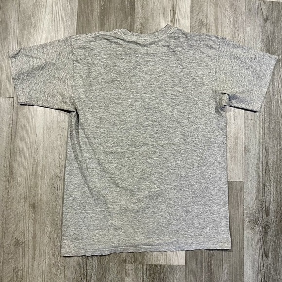 Vintage 90s Nike Athletic "N" Gray & Yellow Size Medium White Tag Swoosh Tshirt - Picture 4 of 6